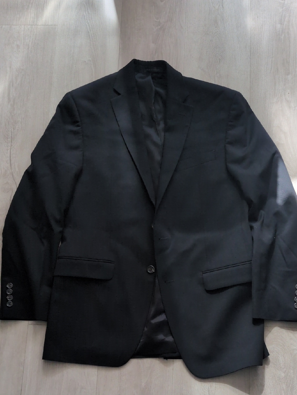 Chaps Black Men's Two-Button Blazer